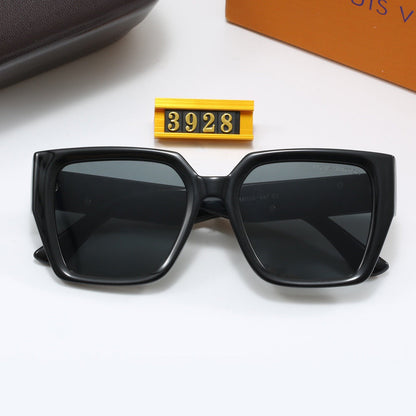 5-color fashion four-leaf clover letter temple sunglasses