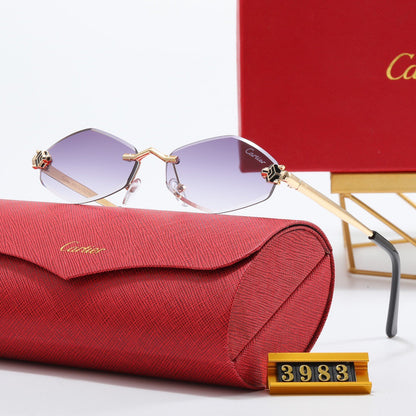 5-color luxury CAR letter printed frame sunglasses
