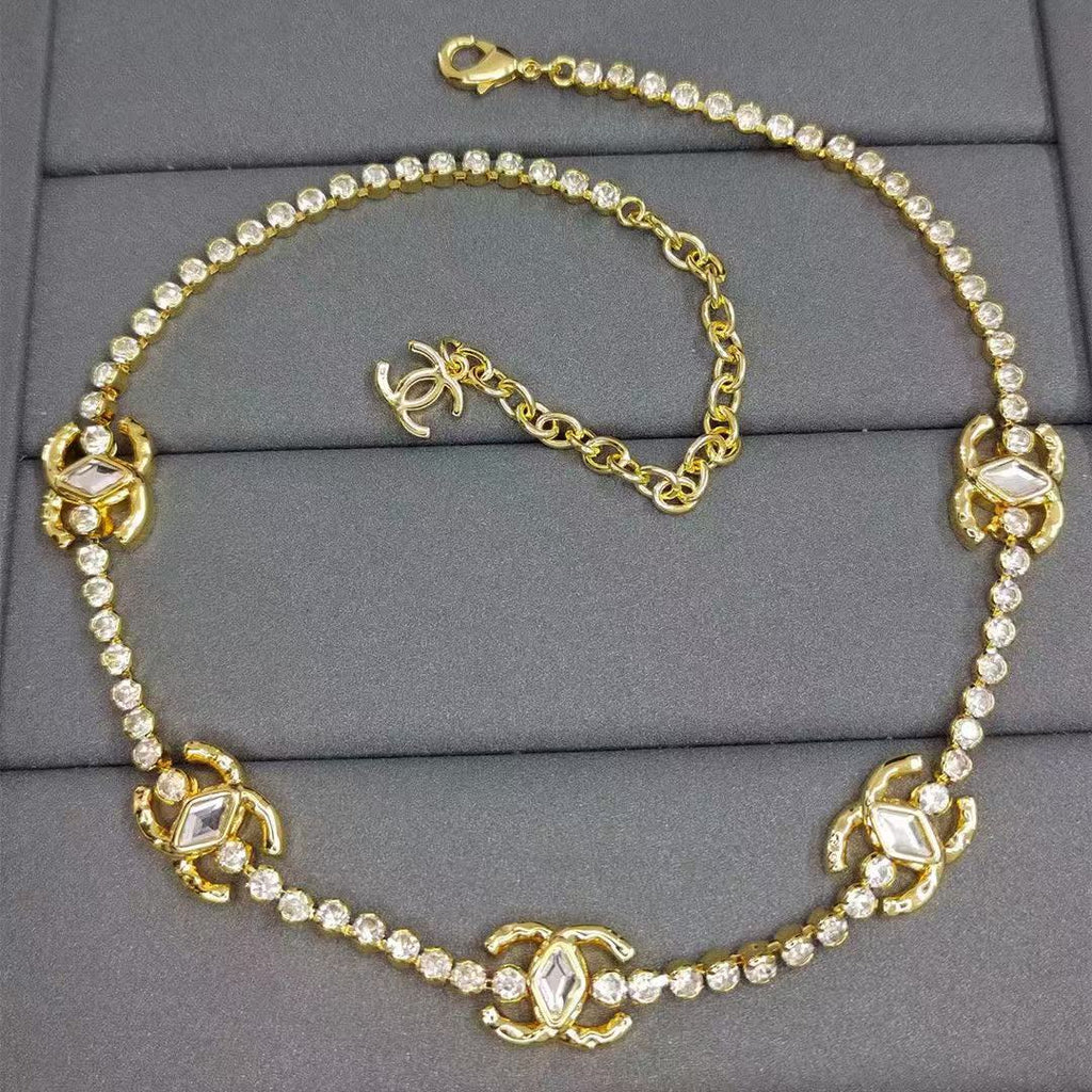CC rhinestone necklace