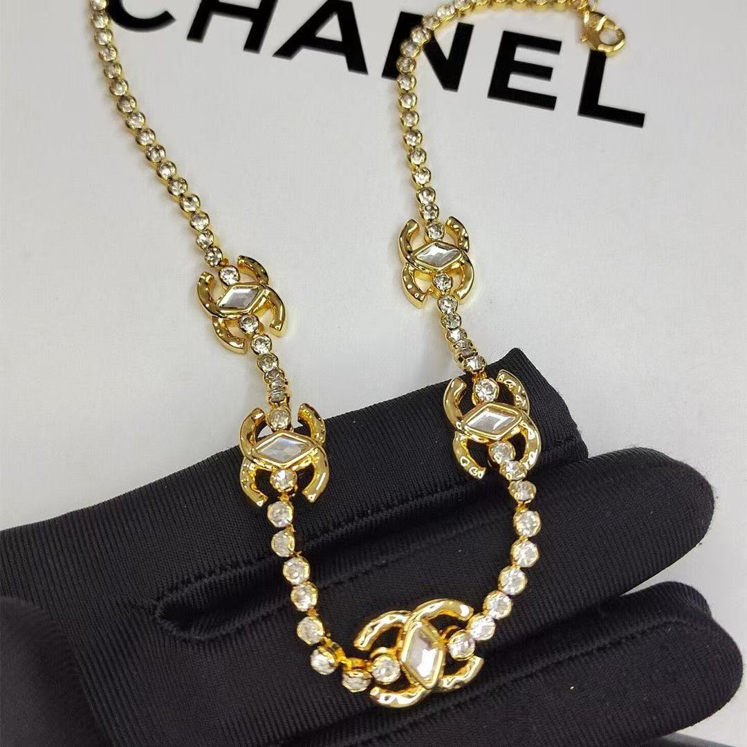 CC rhinestone necklace