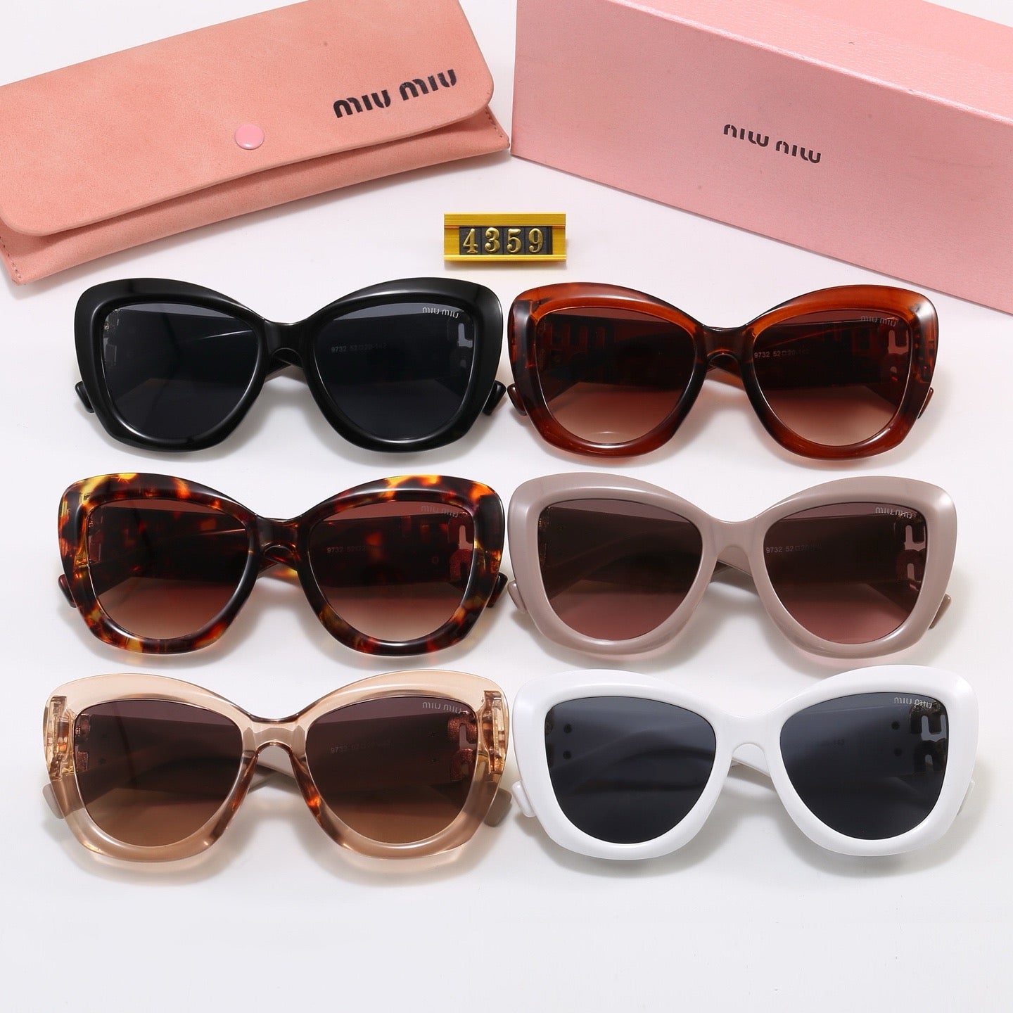6-Color Stylish MM Letter Sunglasses