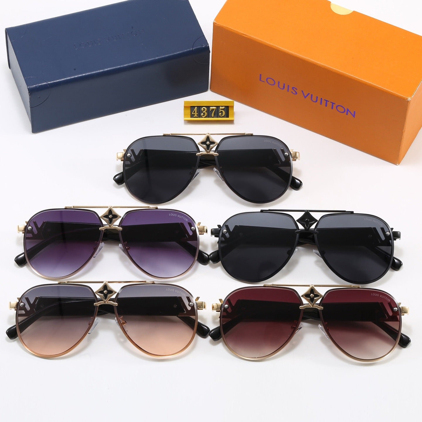6-Color Stylish Four Leaf Clover Letter Sunglasses