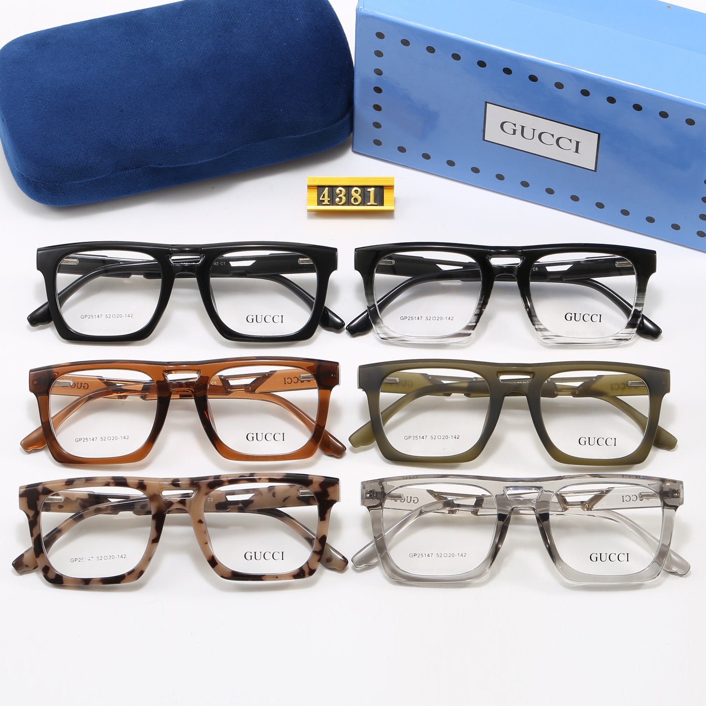 6-Color Stylish GG Letter Sunglasses