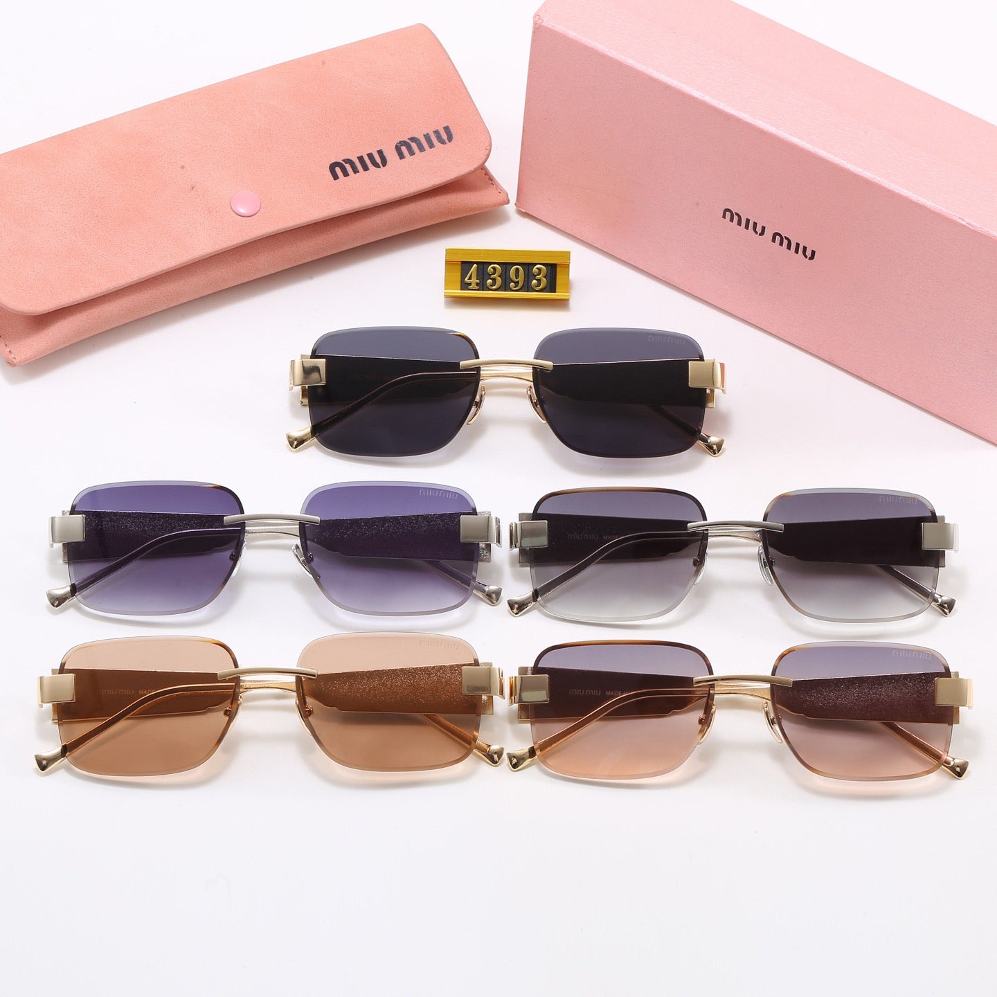 5-Color Stylish MM Letter Sunglasses