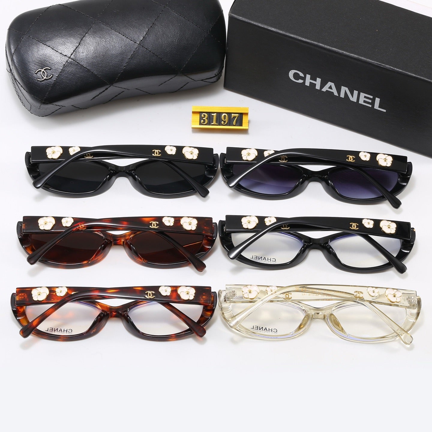6-Color Stylish CC Letter Sunglasses