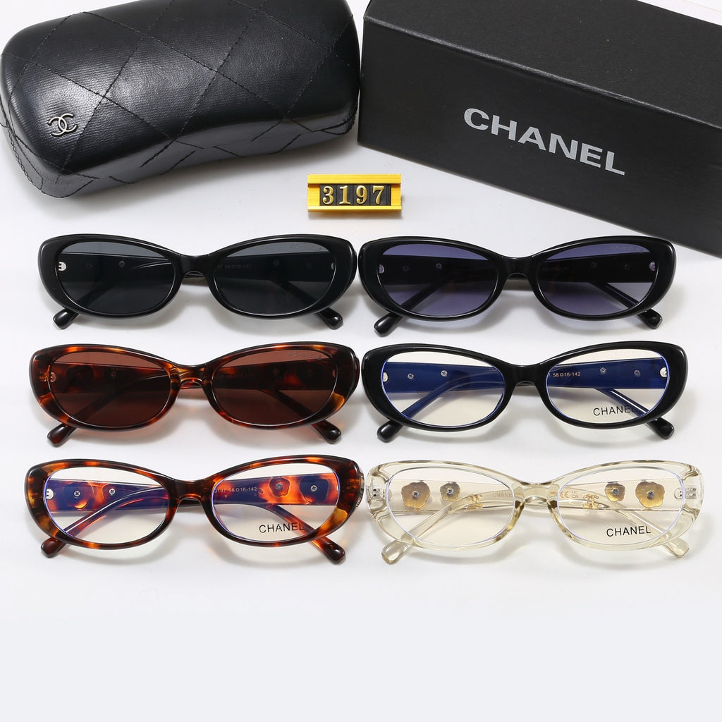 6-Color Stylish CC Letter Sunglasses