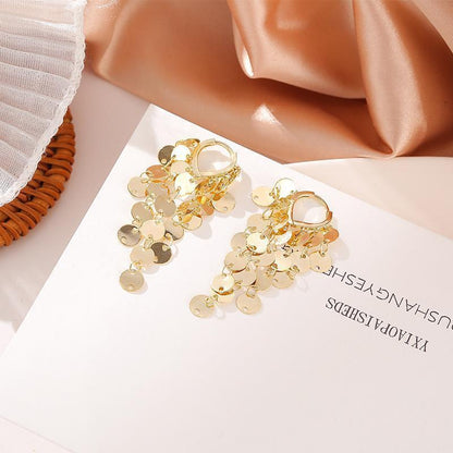 Drop-shaped Sequin Earrings Long Tassel Earrings