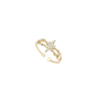 Eight-pointed Star Opening Adjustable Ring