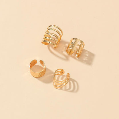 Creative Classic Hollow Five-pointed Star Arrow Ear Clip Set