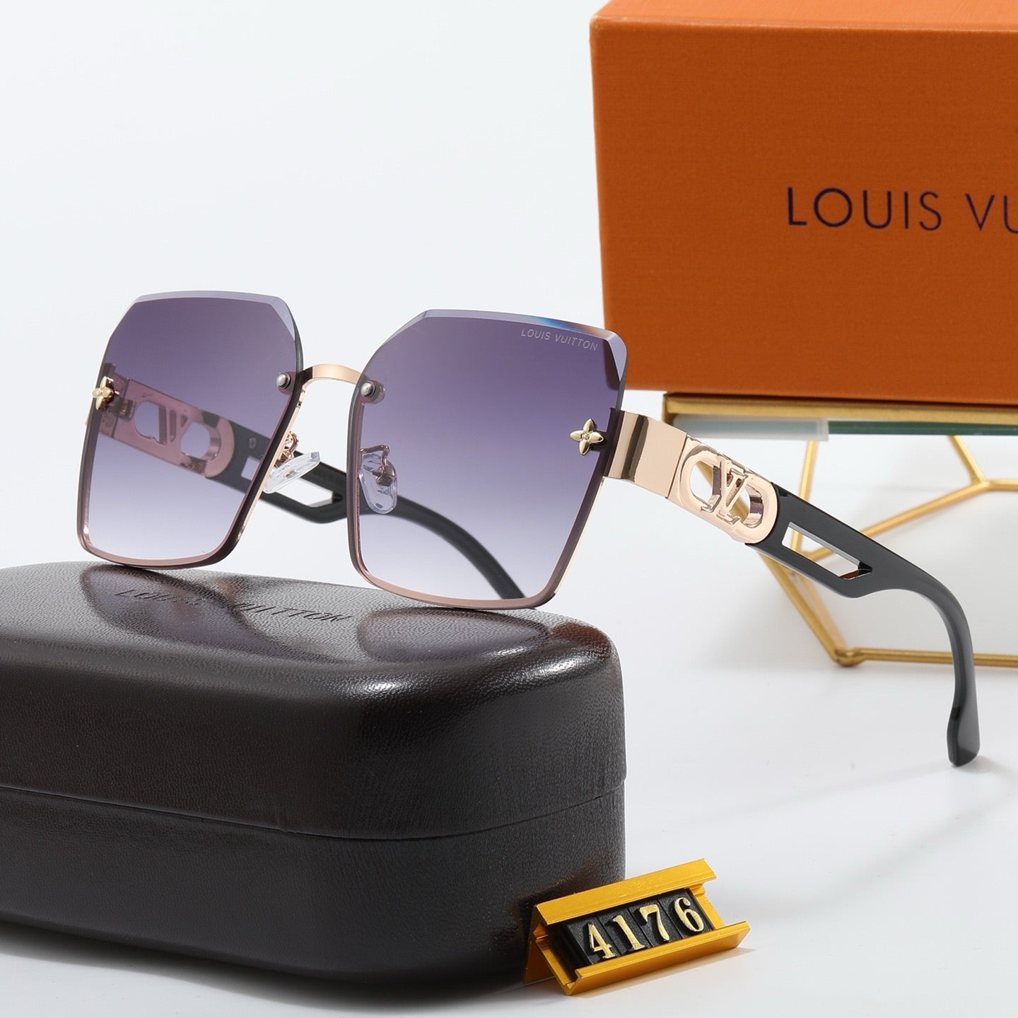 5-color fashion four-leaf clover letter sunglasses