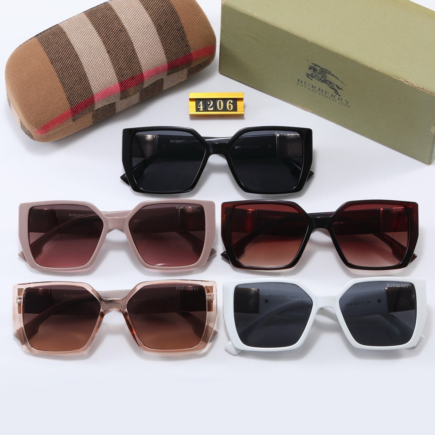 5-color fashionable BUR letter sunglasses
