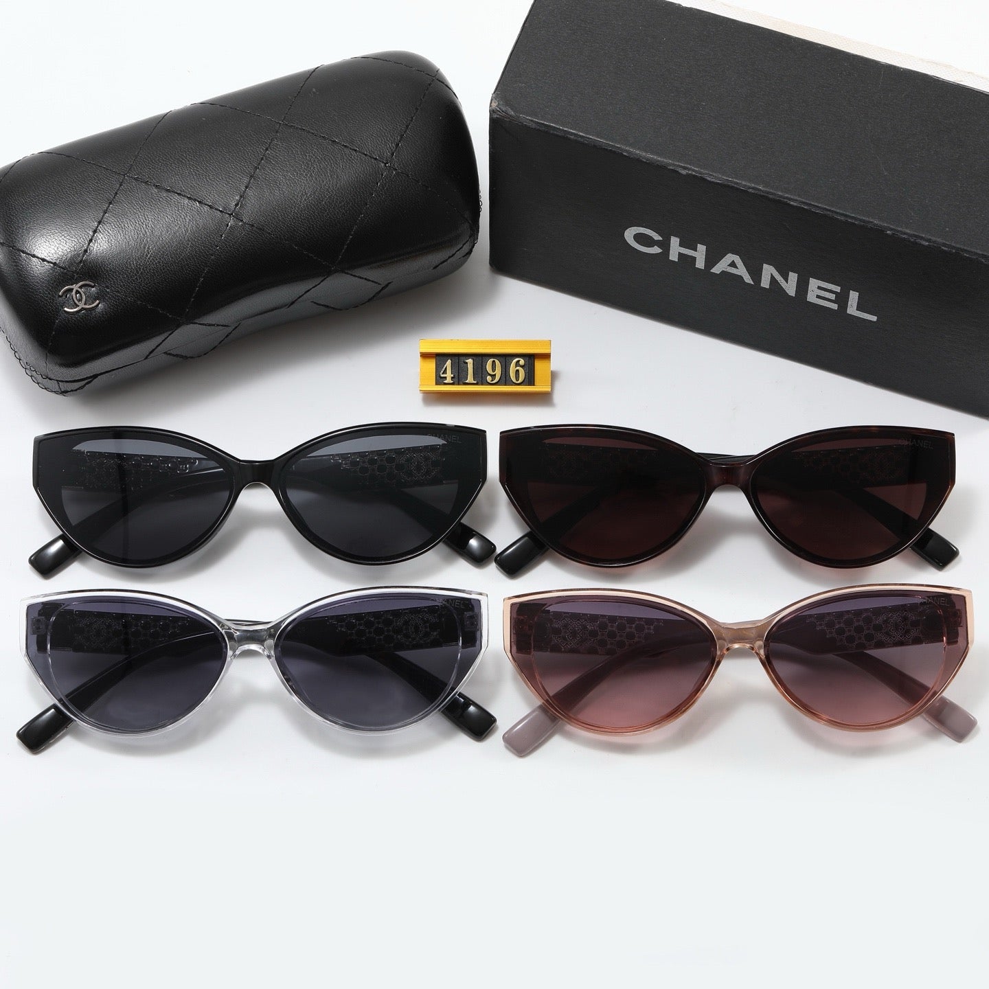 4-color fashion double C letter sunglasses