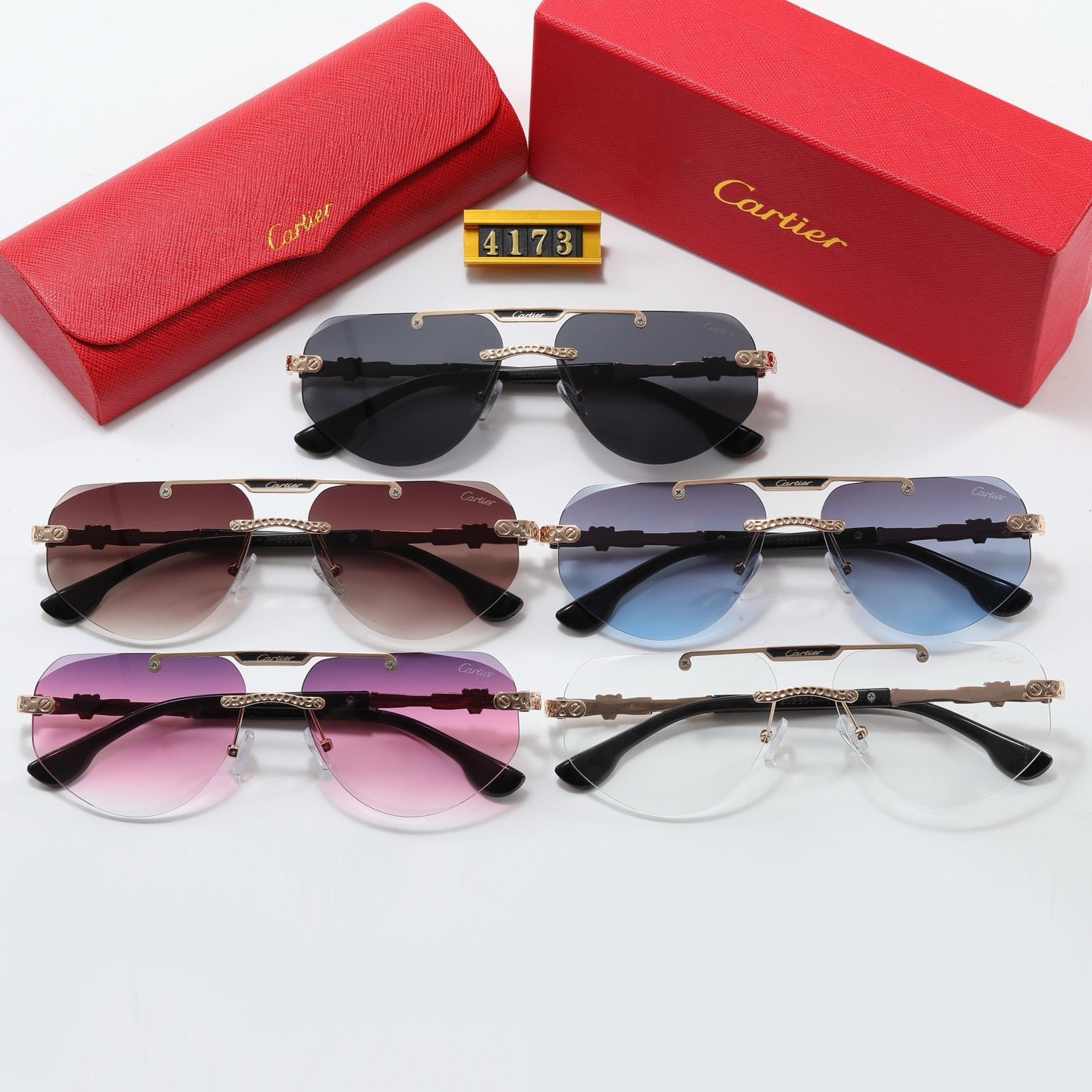 5-color fashion Car letter sunglasses