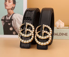 2 styles of luxury double G pearl belt