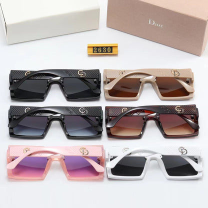 6-color fashion CD rhombus print polarized sunglasses