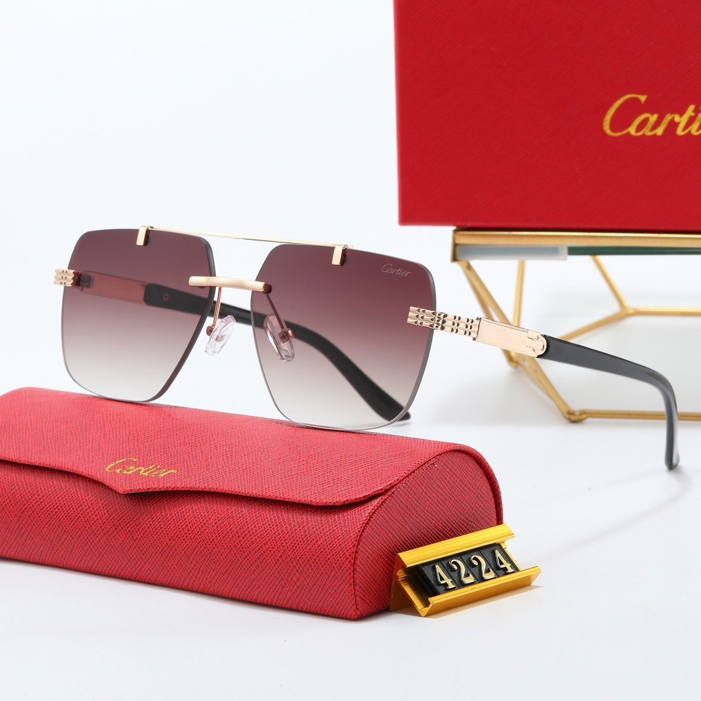 5-color fashion CAR letter sunglasses