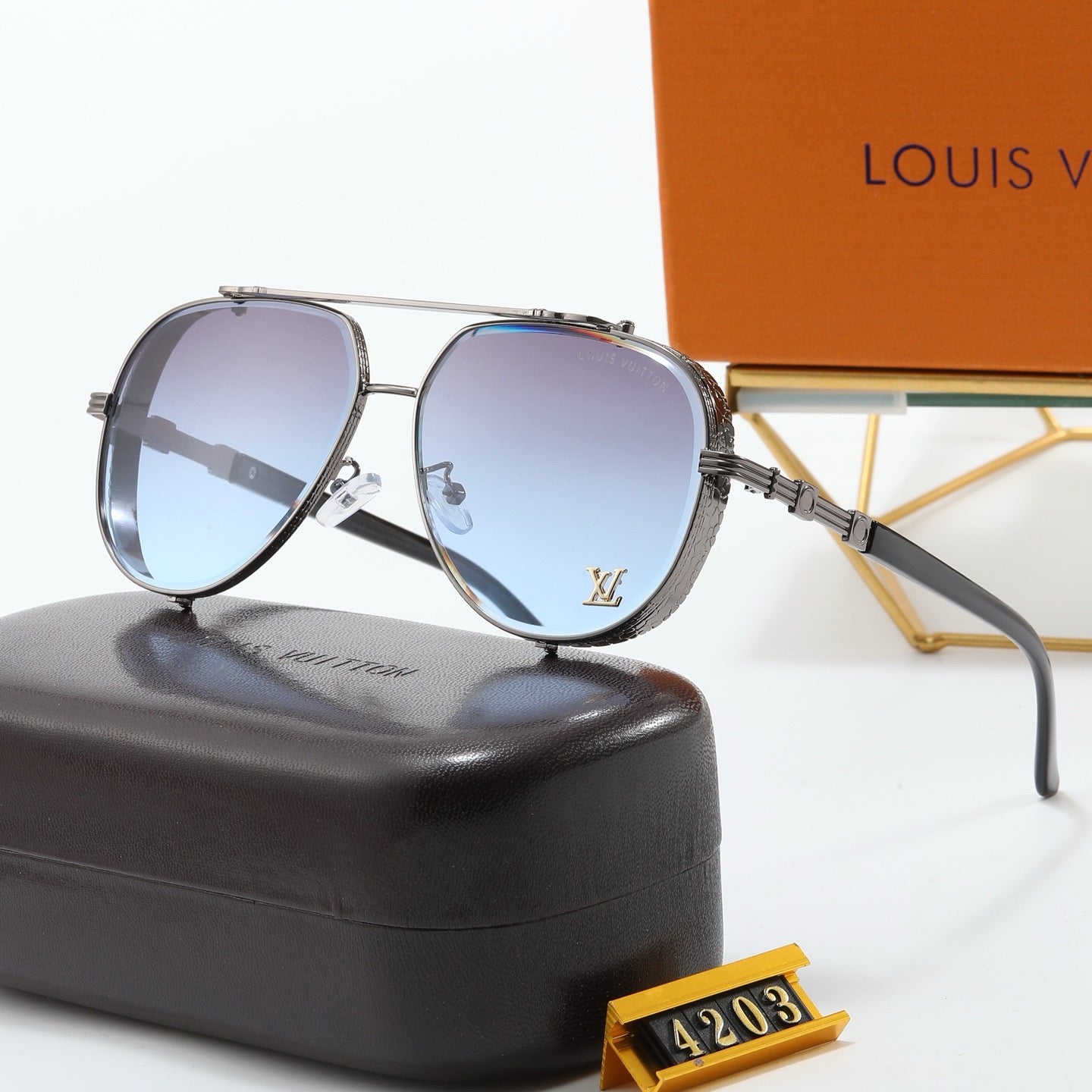 5-color fashionable four-leaf clover letter sunglasses