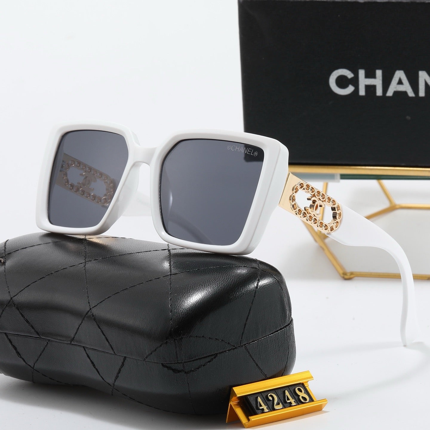 5-color fashion CC letter sunglasses
