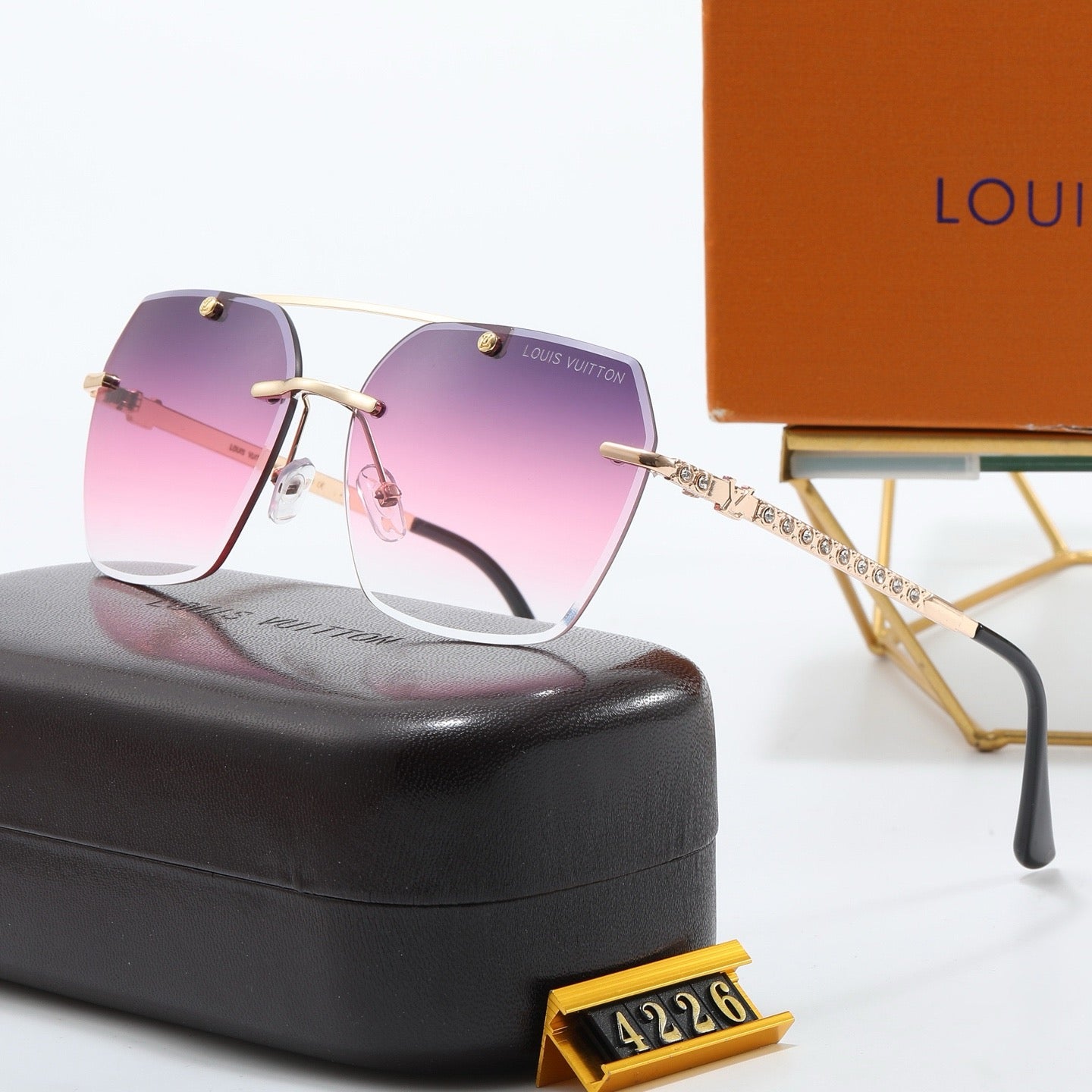 5-color fashionable four-leaf clover letter sunglasses