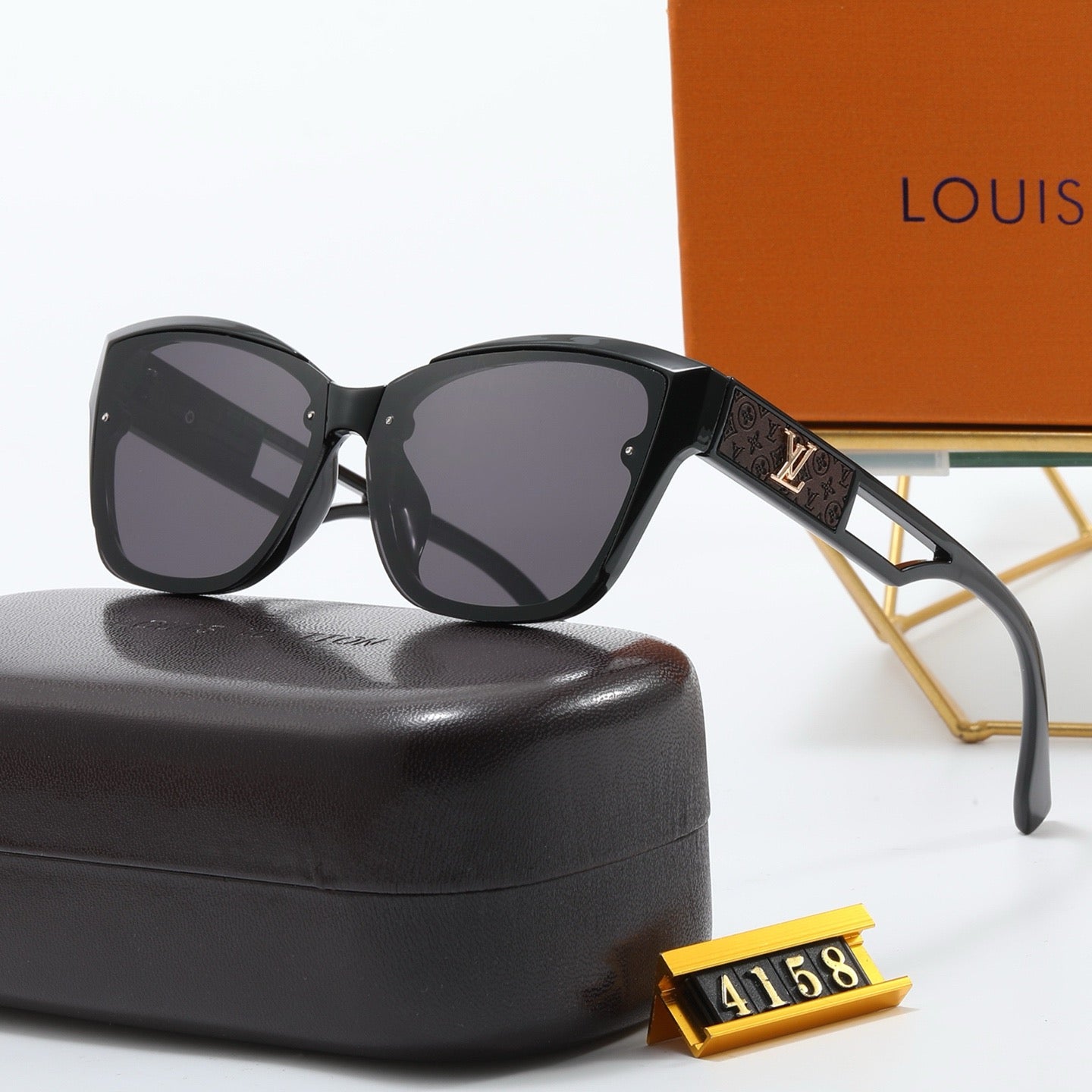 5-color fashion four-leaf clover letter sunglasses