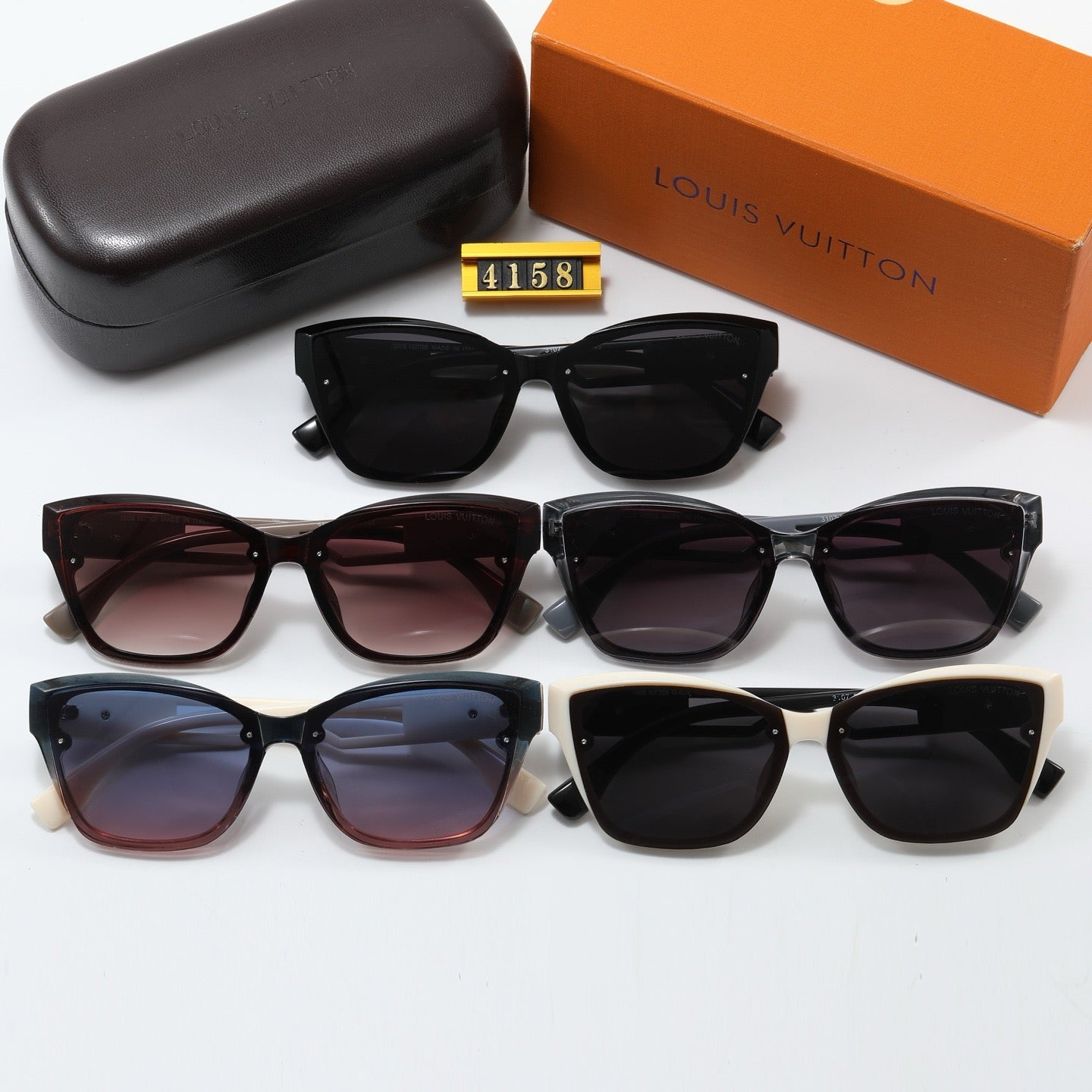 5-color fashion four-leaf clover letter sunglasses