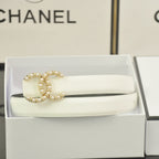 6 color luxury double C pearl rhinestone belt