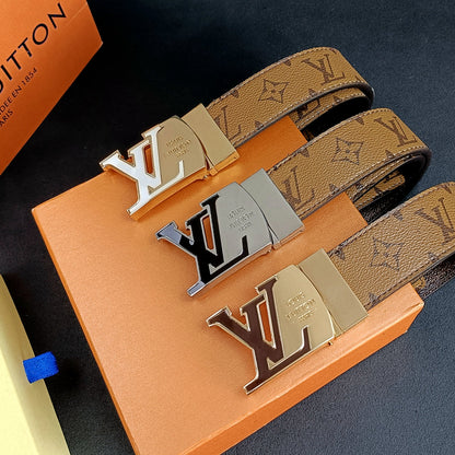 3-color luxury four-leaf clover double-sided flower belt