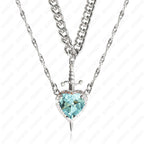 Heart and sword necklace