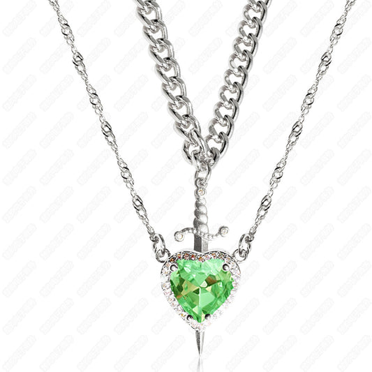Heart and sword necklace