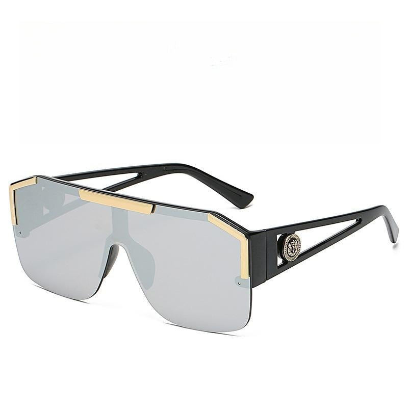 6-color fashion new one-piece lens Lion King one-piece hollowed-out sunglasses