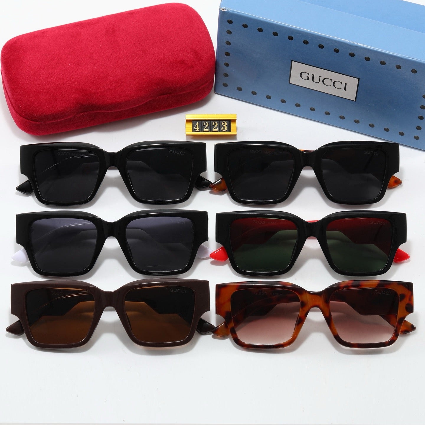 6-color fashionable GG letter sunglasses