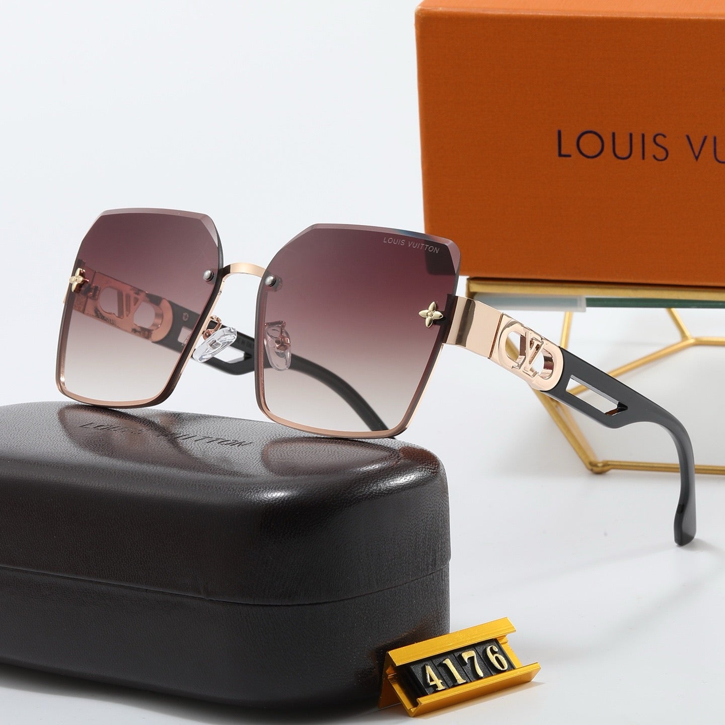 5-color fashion four-leaf clover letter sunglasses