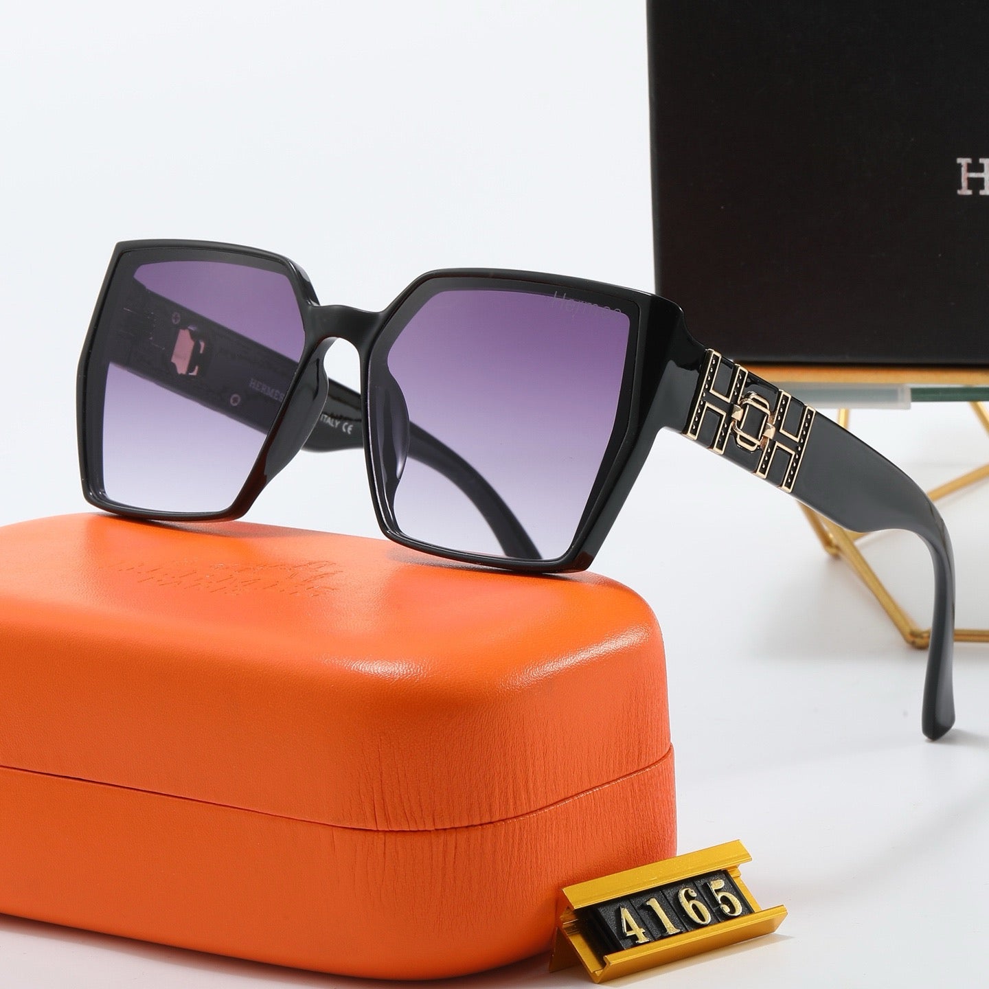 4-color fashion H letter sunglasses
