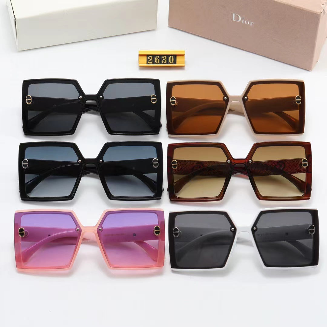 6-color fashion CD rhombus print polarized sunglasses