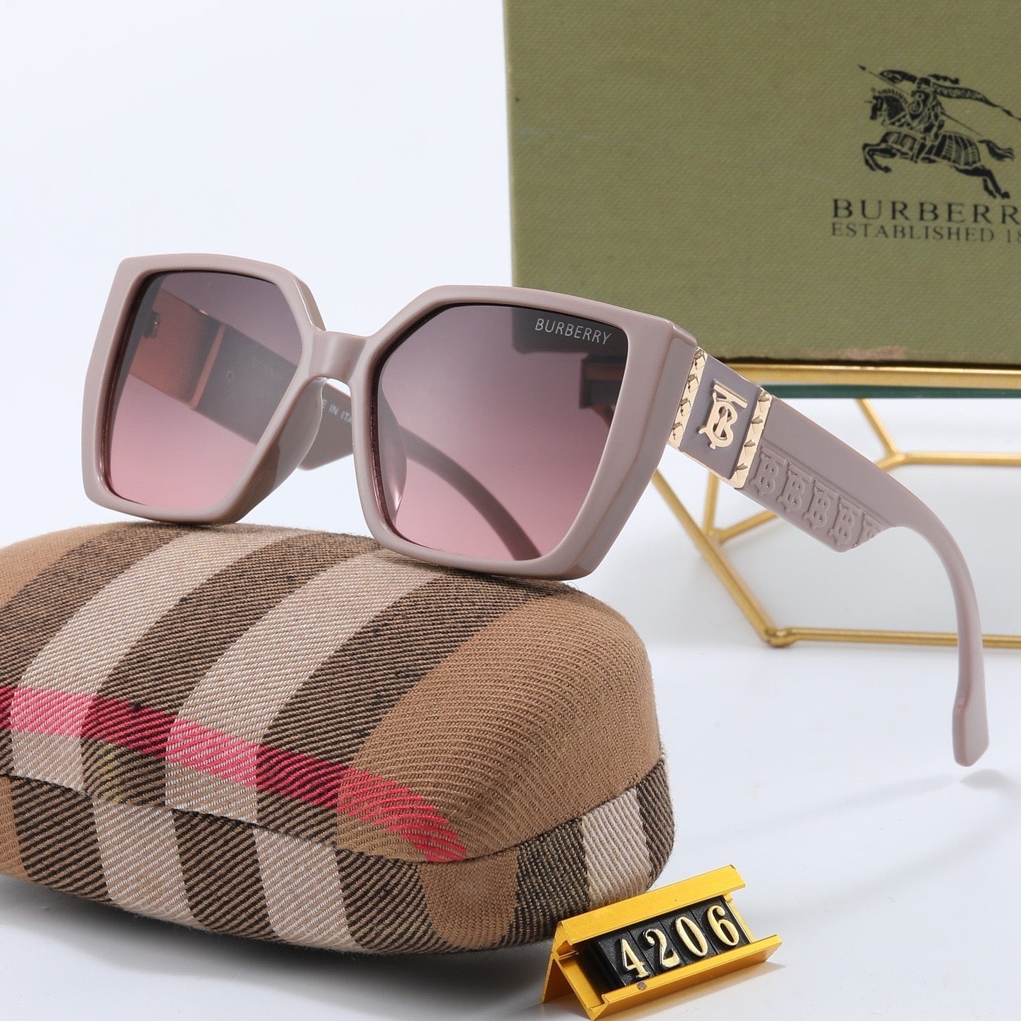 5-color fashionable BUR letter sunglasses