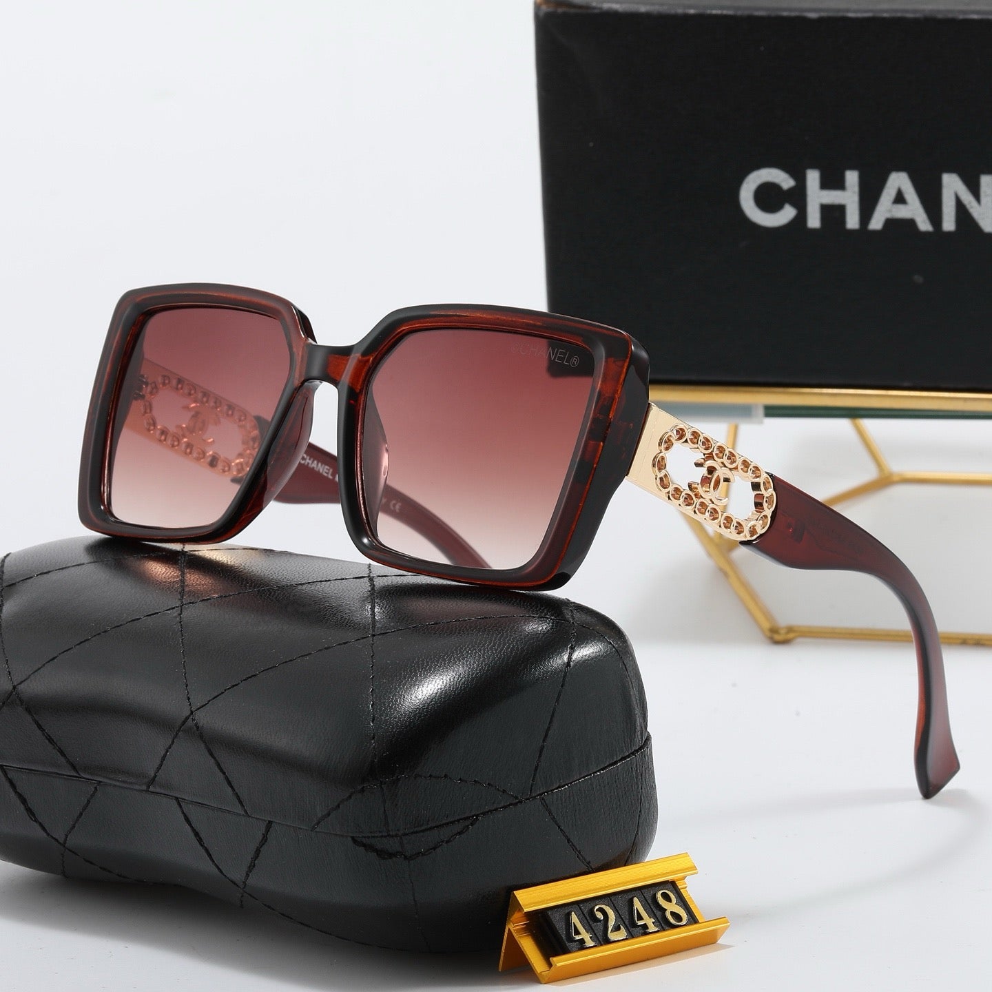 5-color fashion CC letter sunglasses