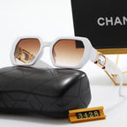 7-color fashion double C rhinestone temple polarized sunglasses