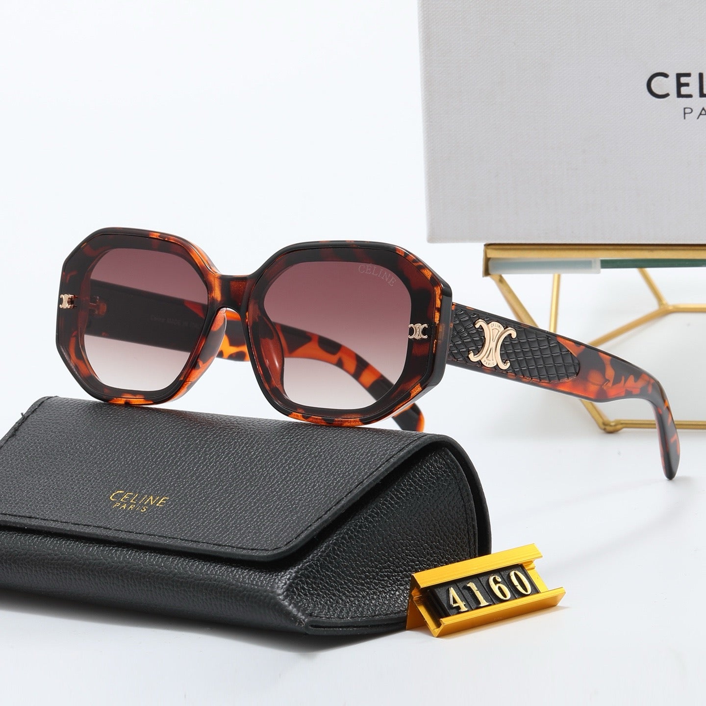 4-color fashion CE letter sunglasses