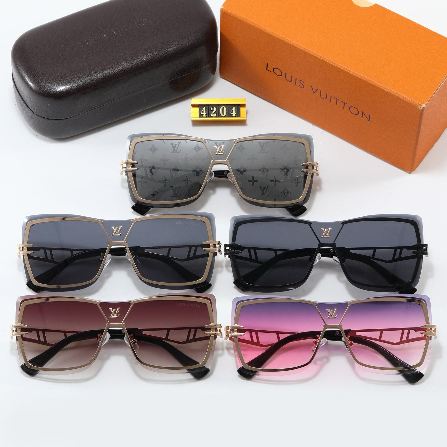 5-color fashionable four-leaf clover letter sunglasses