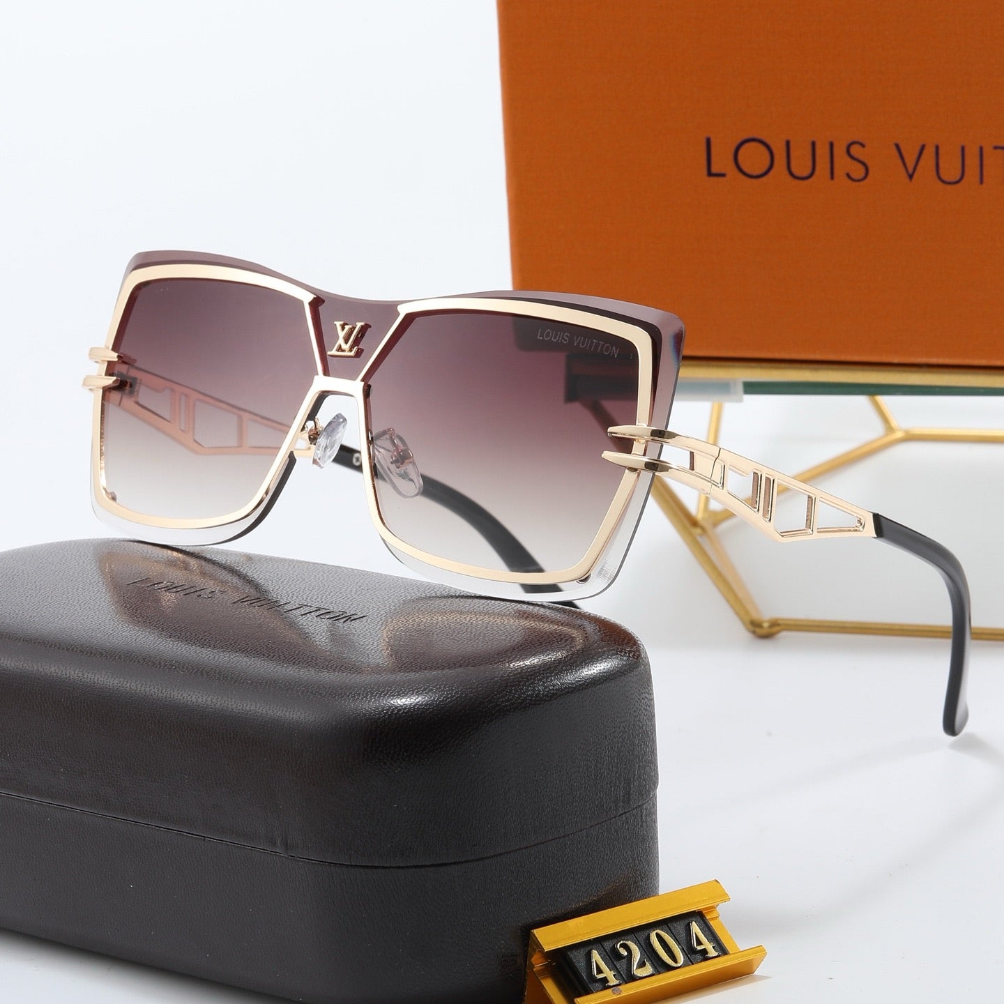 5-color fashionable four-leaf clover letter sunglasses