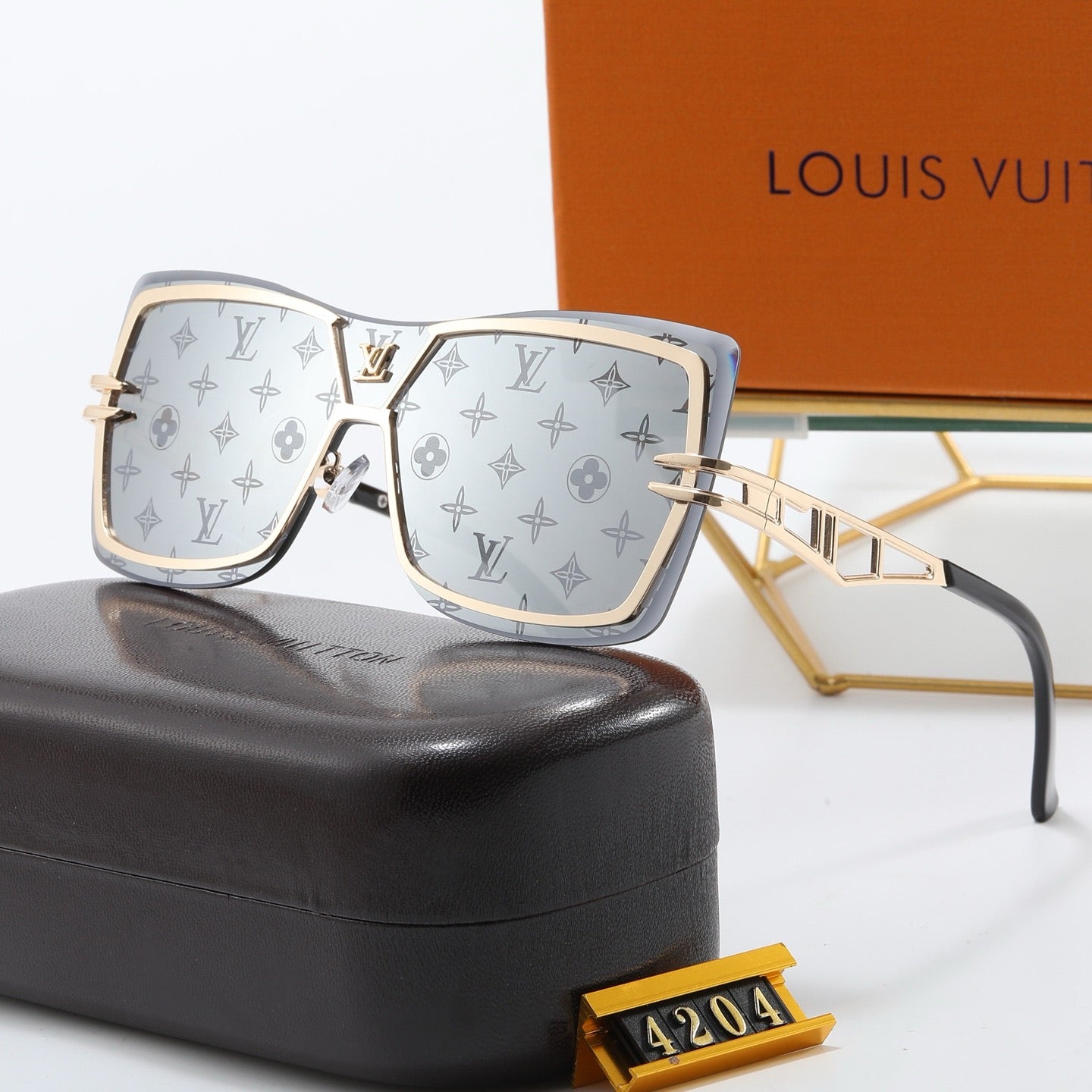 5-color fashionable four-leaf clover letter sunglasses