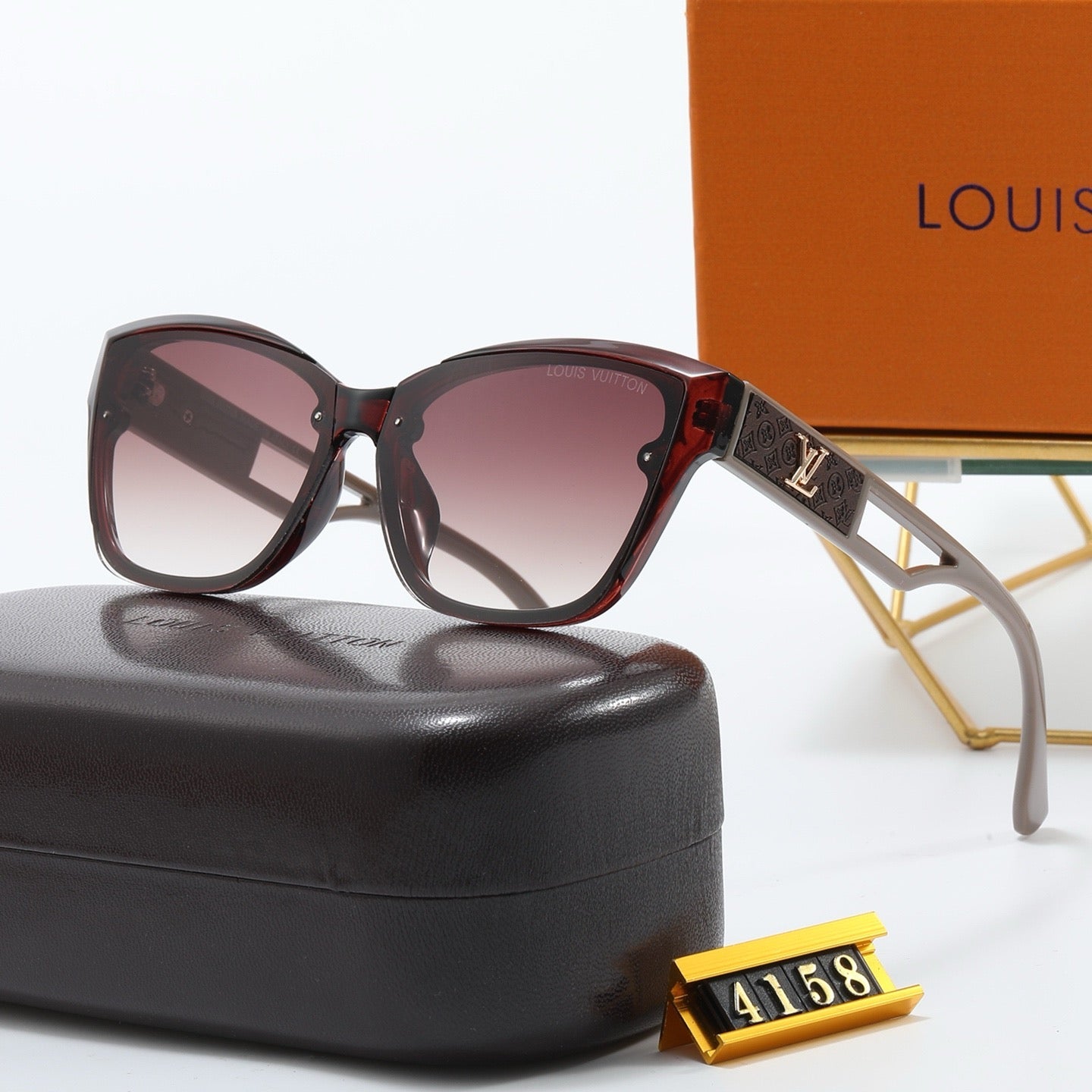 5-color fashion four-leaf clover letter sunglasses