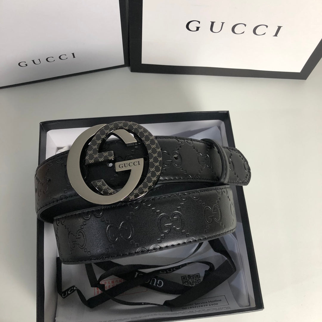 3 Colors Fashion Printed Double G Leather Belt