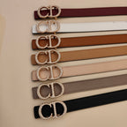 7 Colors Fashion Pearl Alphabet Ladies Leather Belt