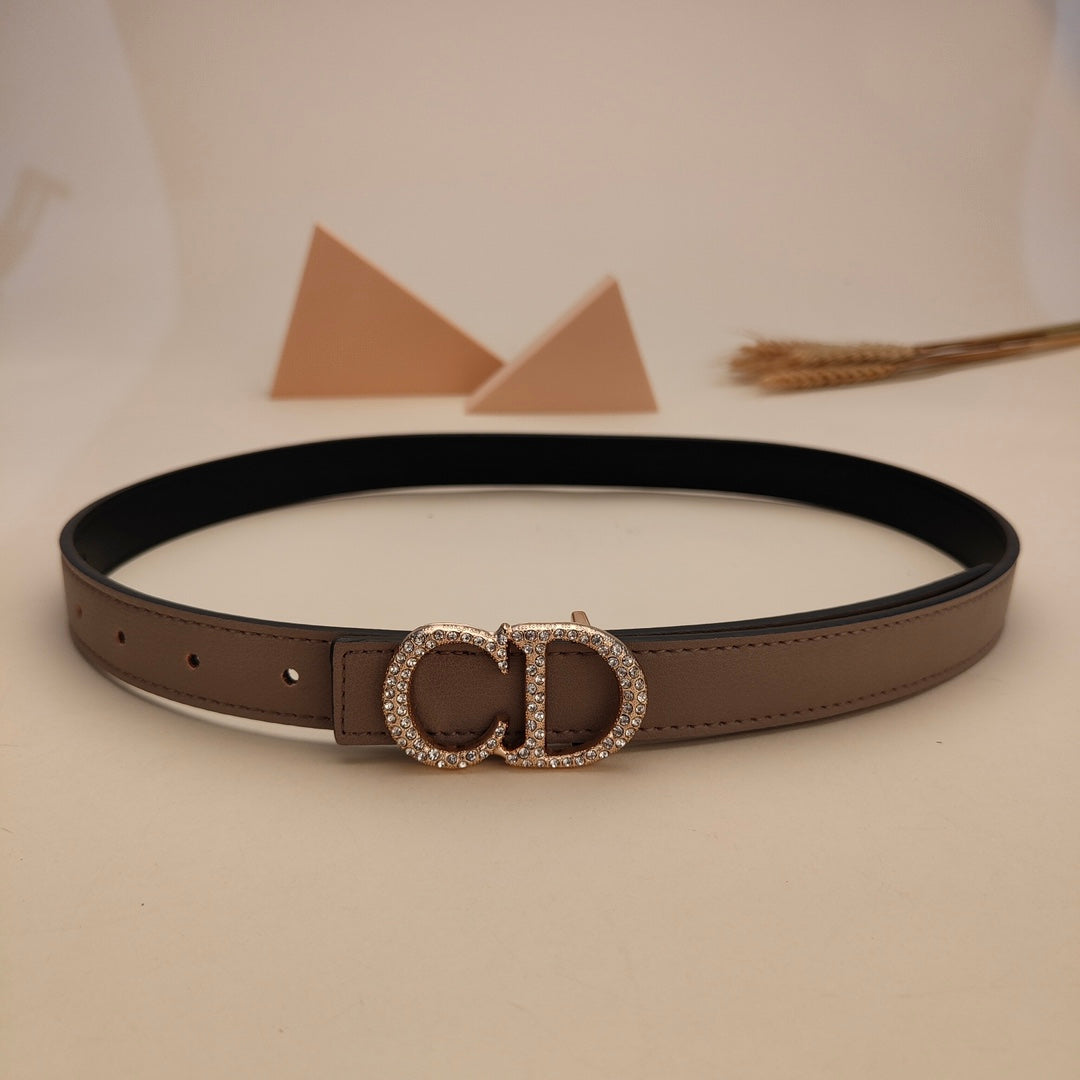 7 Colors Fashion Pearl Alphabet Ladies Leather Belt